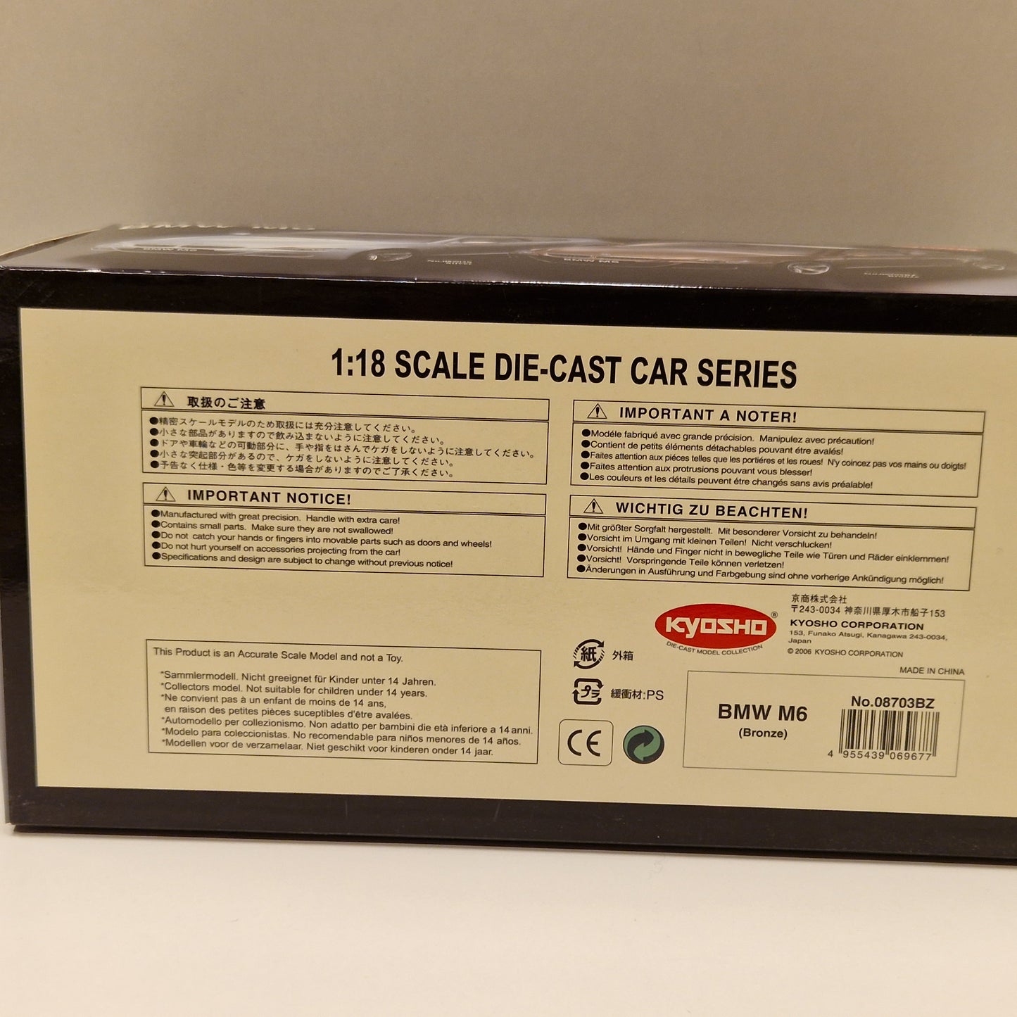 BMW M6 - Kyoso 1:18