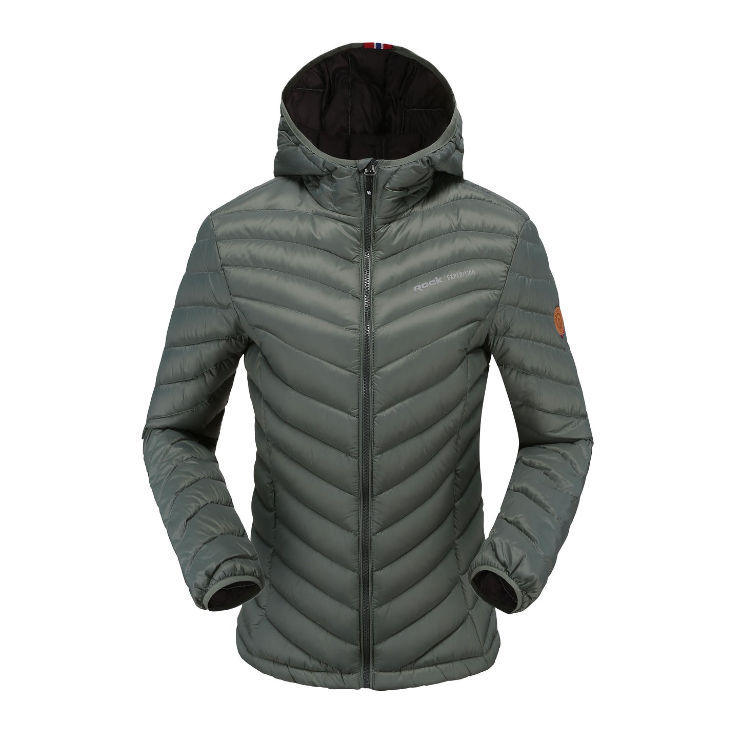 Dunjakke Sport Pluss - Dame - Tåke grønn