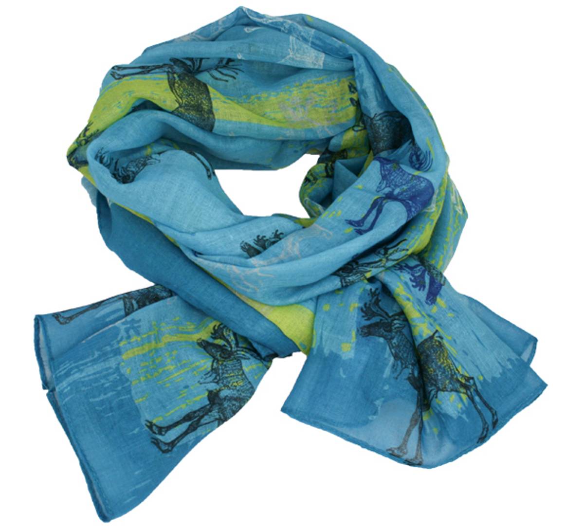 Skjerf, urrein, nordlysfarger