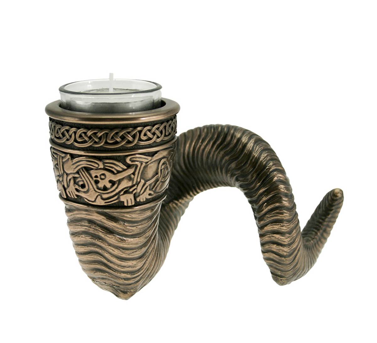 Vikinghorn med telysholder