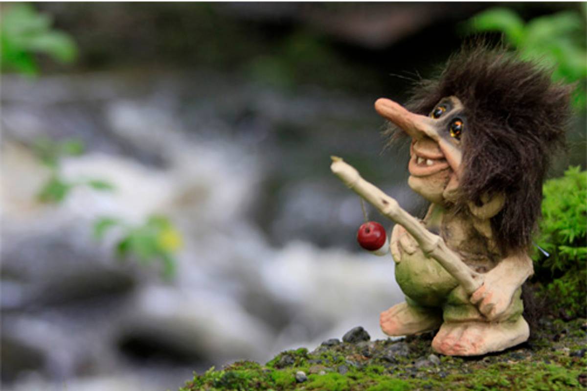 Troll, fisker, liten (Troll nr. 069)