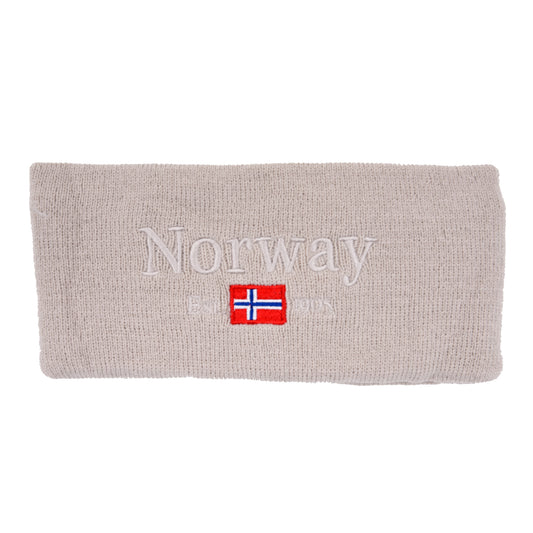 Pannebånd, strikket, beige, Norway Est 1905
