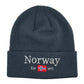 Pannebånd, strikket, grå/blå, Norway Est 1905