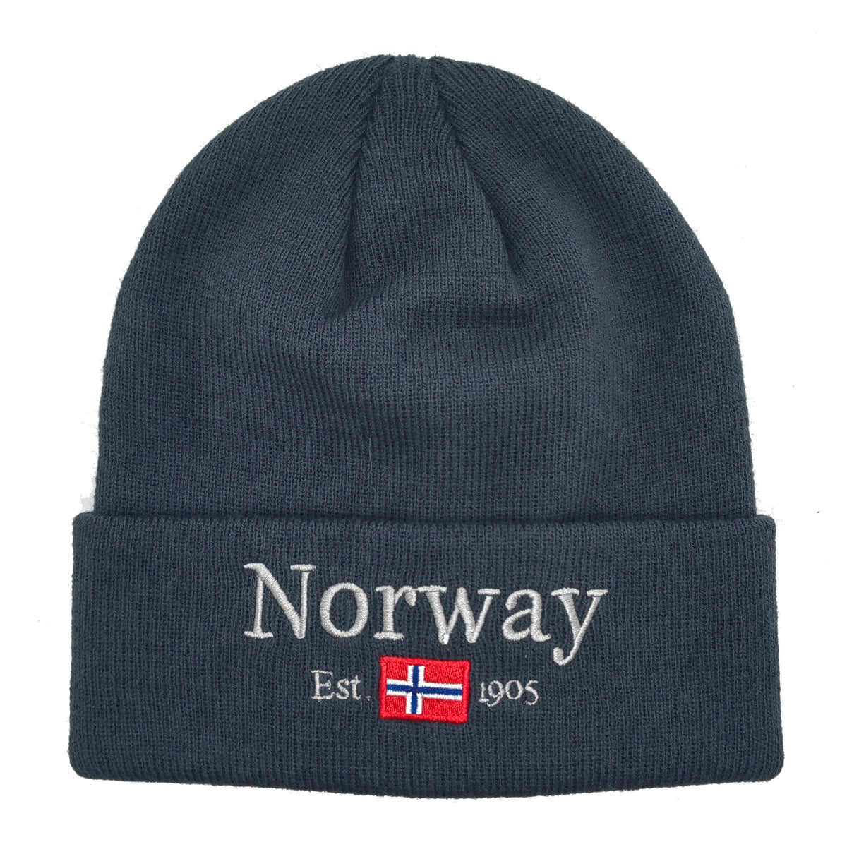 Pannebånd, strikket, grå/blå, Norway Est 1905