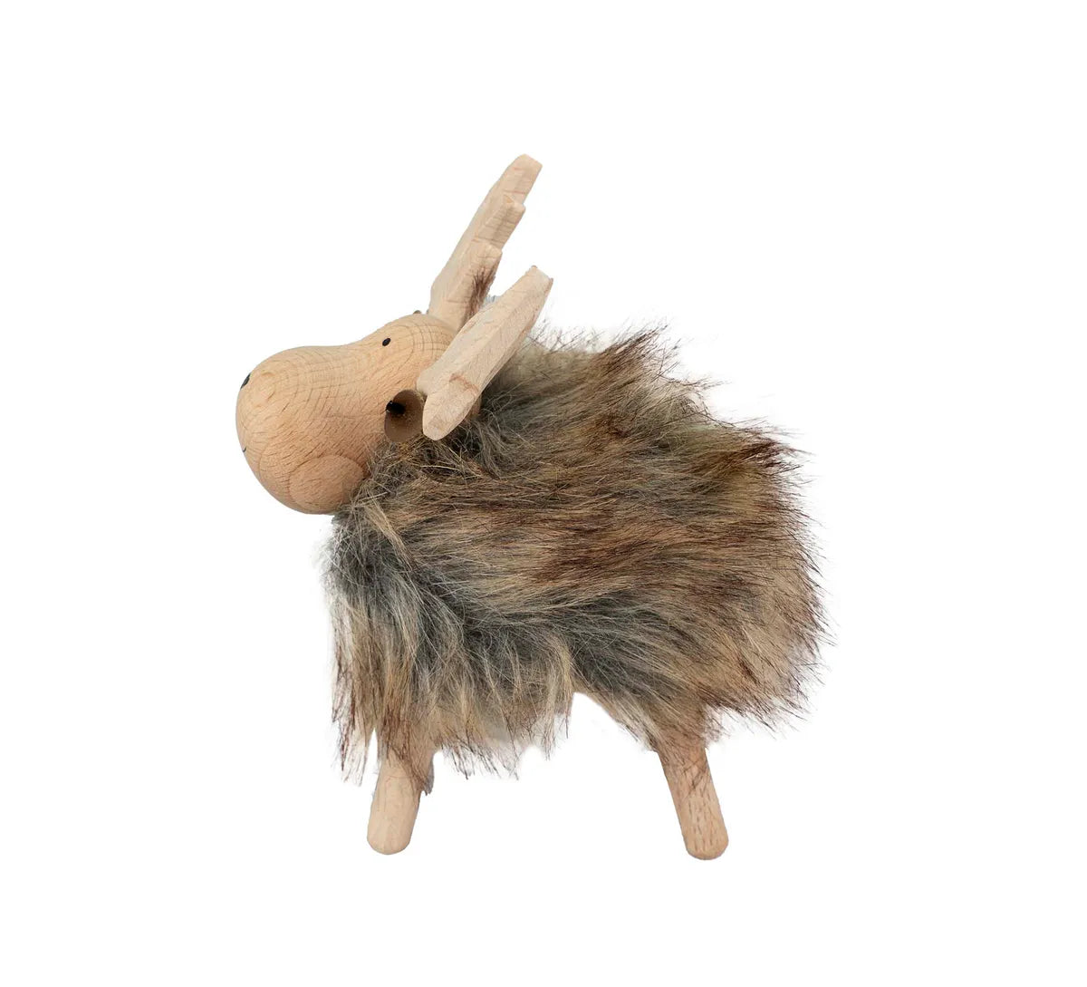 Reinsdyr av tre, fluffy, liten
