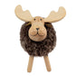 Elg av tre, brun, fluffy, stor