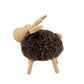 Elg av tre, brun, fluffy, liten